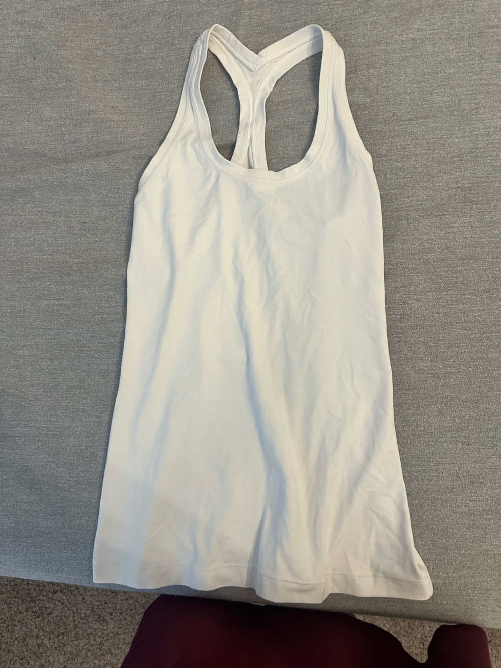 Lulu White Racerback Tank Top - Clean Athletic Style size 4